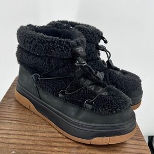 Pajar Canada Janie 2.0 Black Faux Fur Waterproof Winter Boots Womens 8.5 EU 39